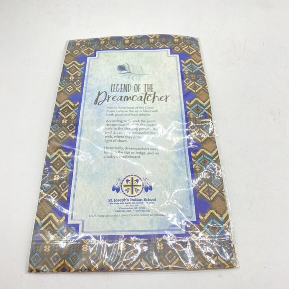 Lakota Sioux Dream Catcher St. Joseph's Indian School 6" Hoop 14" Long Feathers - Picture 4 of 6